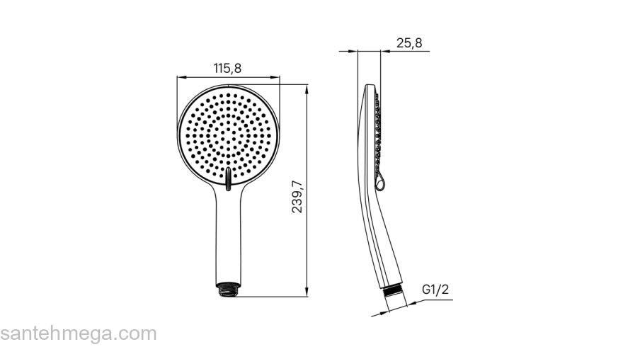 Лейка для душа белая матовая Optima Home IDDIS OPH3F0Wi18. Фото