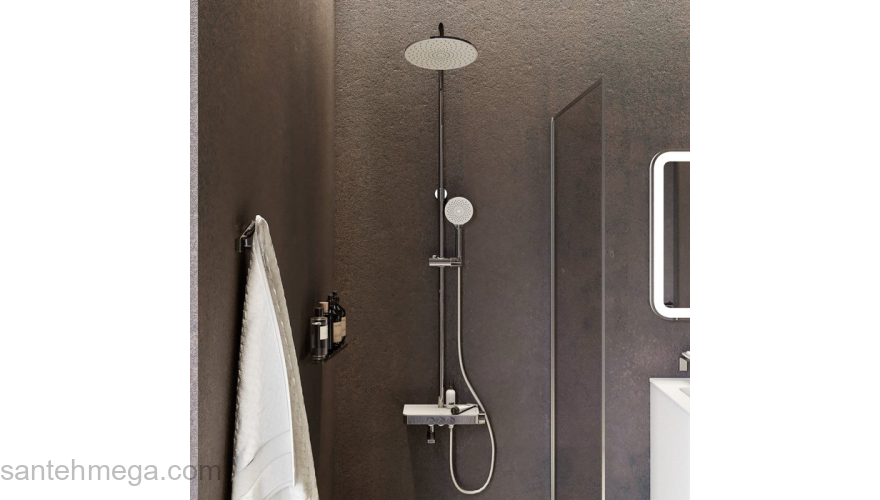 Смеситель для ванны с верхним душем Shelfy IDDIS SHESBBTi06. Фото