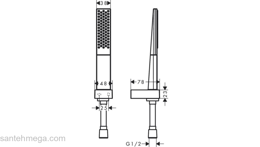Душевой набор Hansgrohe Rainfinity 100 1jet 26856700. Фото