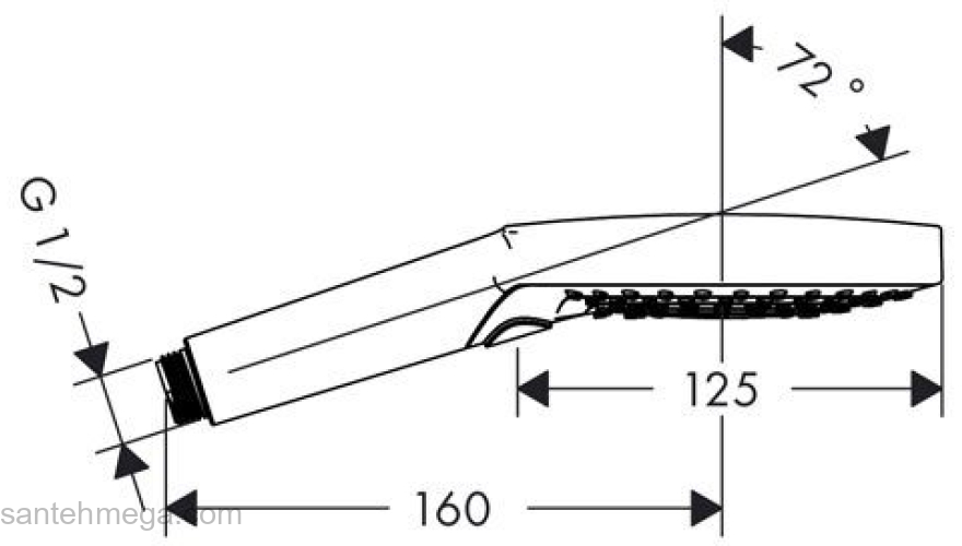 Ручной душ Hansgrohe Raindance Select S 120 3jet белый/хром 26530400. Фото