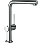 Кухонный смеситель однорычажный, 270, с вытяжным изливом, 1jet Hansgrohe 72808000, хром Кухонный смеситель однорычажный, 270, с вытяжным изливом, 1jet Hansgrohe 72808000, хром. Фото